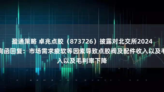 盈通策略 卓兆点胶（873726）披露对北交所2024年年报问询函回复：市场需求疲软等因素导致点胶阀及配件收入以及毛利率下降